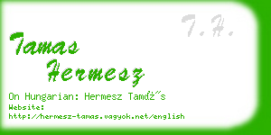 tamas hermesz business card